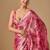 Pink tie and dye embroidered organza saree