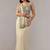 Cream embroidered  chiffon saree
