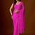 Pink leheriya beads and stones  chiffon saree