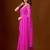 Pink leheriya beads and stones  chiffon saree