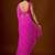 Pink leheriya beads and stones  chiffon saree