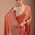 Copper embellished sequinned organza heavy work saree