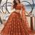 BROWN YELLOW NET THREAD WITH ZARI AND SEQUIN WORK FESTIVE LEHENGA CHOLI