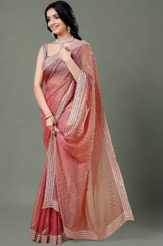 Maroon women ethnic motifs woven design saree
