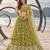 OLIVE GREEN NET THREAD WITH ZARI AND SEQUINCE WORK FESTIVE LEHENGA CHOLI SET FOR WOMEN'S