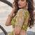 OLIVE GREEN NET THREAD WITH ZARI AND SEQUINCE WORK FESTIVE LEHENGA CHOLI SET FOR WOMEN'S