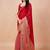 Red women ethnic motifs woven design saree