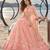 PEACH NET THREAD WITH ZARI AND SEQUIN WORK FESTIVE LEHENGA CHOLI