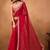 Red embellished embroidered  chiffon saree
