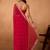 Red embellished embroidered  chiffon saree