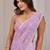 Lavender ethnic motifs embroidered  chiffon saree