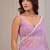 Lavender ethnic motifs embroidered  chiffon saree