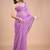 Purple embellished zari  chiffon heavy work saree