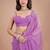 Purple embellished zari  chiffon heavy work saree