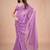 Purple embellished zari  chiffon heavy work saree