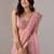 Pink embroidered  chiffon saree