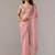 Pink embroidered  chiffon saree