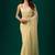 Yellow woven design embroidered  chiffon saree
