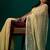 Yellow woven design embroidered  chiffon saree