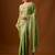 Lime embellished beads and stones silk blend saree