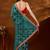 Teal bandhani zari organza saree
