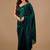 Green organza saree