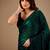 Green organza saree