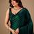 Green organza saree
