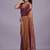 Purple embellished beads and stones organza heavy work saree