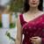 Maroon embellished embroidered silk blend saree