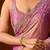 Purple embellished beads and stones silk blend heavy work saree