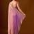 Purple embellished beads and stones silk blend heavy work saree