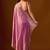 Pink embellished sequinned silk blend heavy work saree