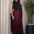 Maroon floral beads and stones poly chiffon saree