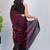 Maroon floral beads and stones poly chiffon saree