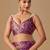 Purple floral beads and stones organza saree