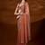 Copper embroidered tissue saree