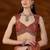 Copper embroidered tissue saree