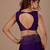 Purple embellished beads and stones organza heavy work saree
