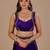 Purple embellished beads and stones organza heavy work saree