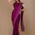 Purple embellished beads and stones organza heavy work saree