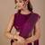 Purple embellished beads and stones organza heavy work saree