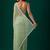 Sea green woven design embroidered  chiffon saree