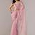 Pink embroidered  chiffon saree