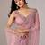 Pink embroidered  chiffon saree