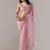 Pink embroidered  chiffon saree