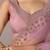 Pink embroidered  chiffon saree