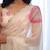 Pink pink embroidered silk cotton designer saree