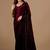 Maroon women ethnic motifs woven design saree