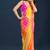Multicolor leheriya beads and stones  chiffon saree